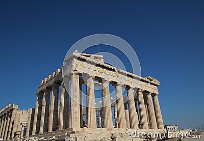 Parthenon, Temple of Athena, Greece, Athens Stock Photo